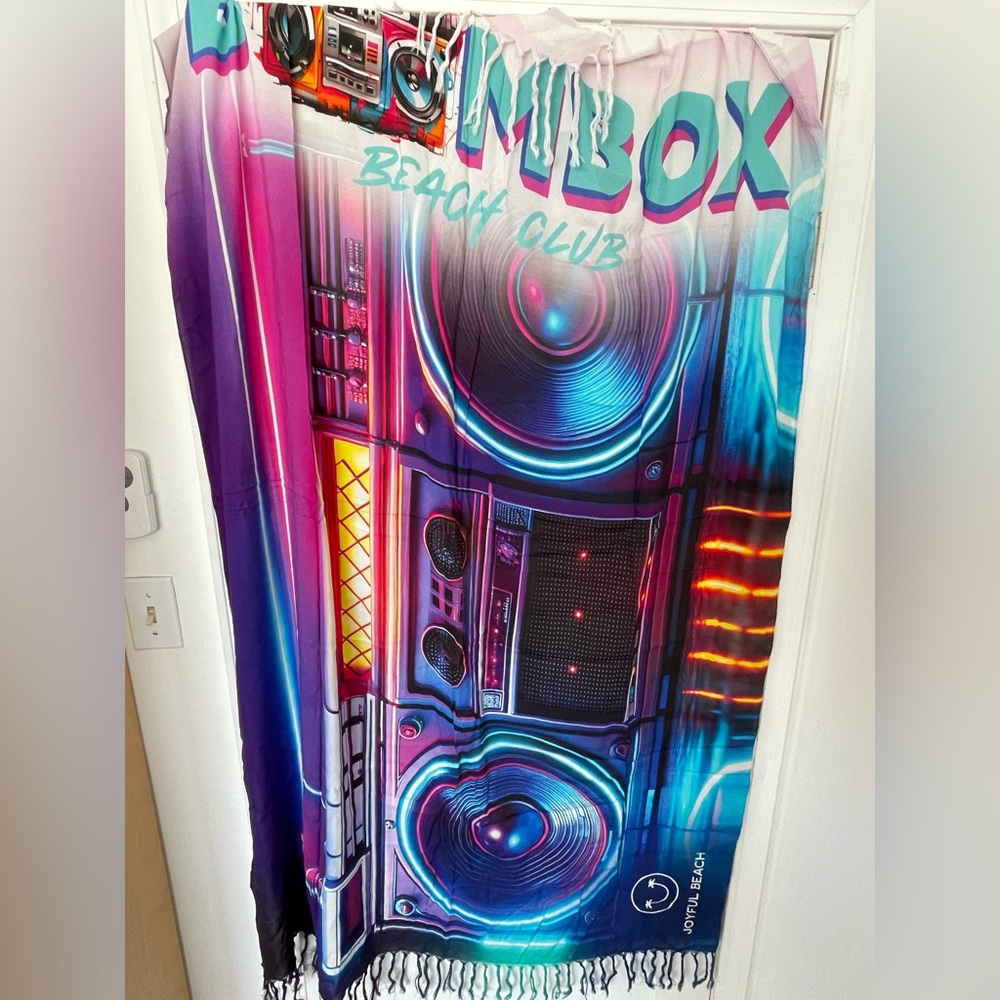 Vibrant Boombox Beach Club Sarong